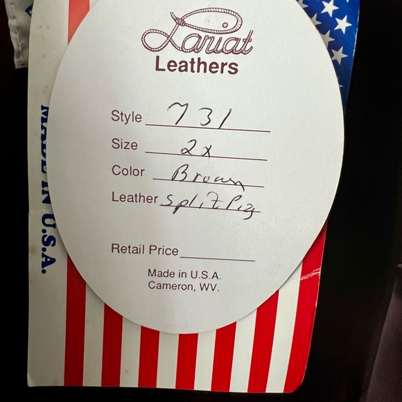 NWT VTG LARIAT Suede Leather Jacket Fringed and beaded Western 2XL RARE! Indian - Picture 10 of 11